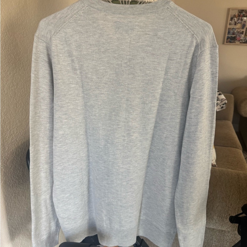 Men’s Old Navy Gray V-Neck Sweater Classic Knit NWT cotton - Picture 6 of 7